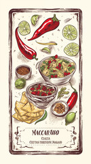 Mexican cuisine top view Frame