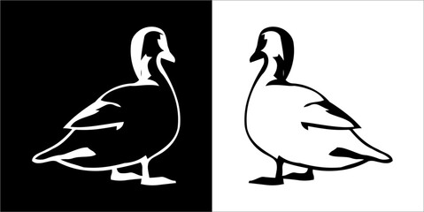Illustration vector graphics of duck icon