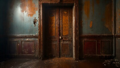 old door in old building