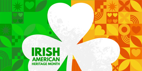 Irish-American Heritage Month- illustration, banner, poster