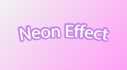 3d neon text effect