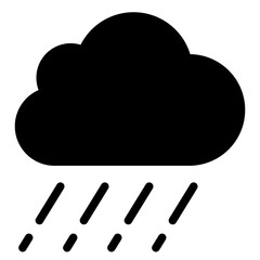 Rain clouds icon vector. Simple weather sign. Cloud with rain icon