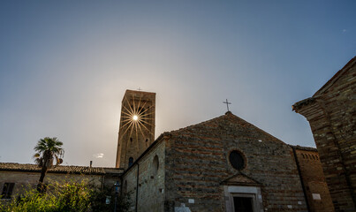 Torre di Palme, Fermo, Marche. Church of Santa Maria a Mare - obrazy, fototapety, plakaty