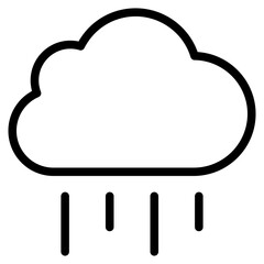 Rain clouds icon vector. Simple weather sign. Cloud with rain icon