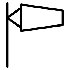 Obraz premium Windsock, wind flag icon