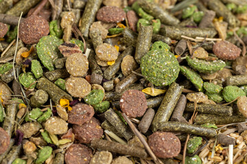 combined pet food for rodents, meat-free food