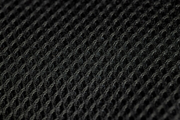 soft black ventilated mesh fabric with holes