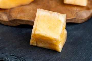 delicious soft and ripe food melon on the table