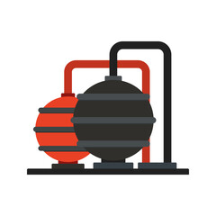 Petroleum industry. Vector fuel, oil, gas and energy illustration. Gasoline station or power symbol and element