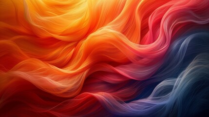 Obraz premium Abstract 3D vivid colorful wallpaper. Bright, textured waves with beautiful saturated gradient