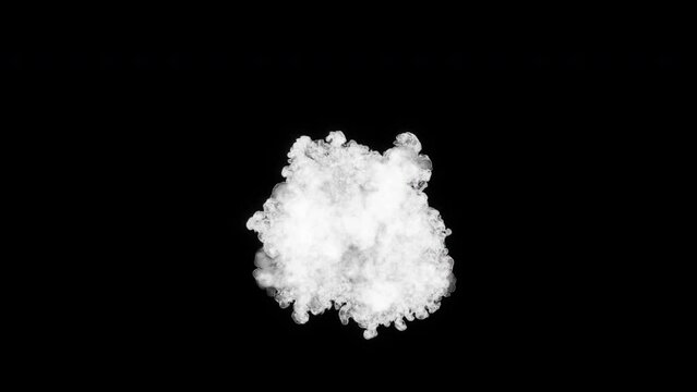 Big blast of fire and flames - with alpha mask pass - 4K Pro Res 60fps