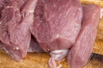 fresh pork for cooking meat dishes