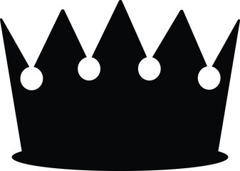Ranking and victory silhouette icon. Crown. Vector.