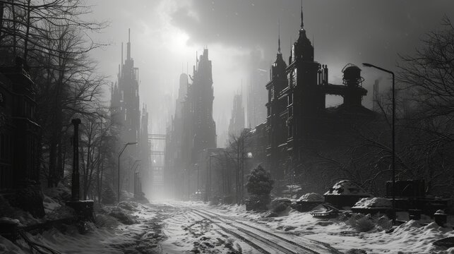 Gothic Silhouette Sunrise