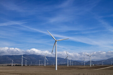 Wind farm in Spain / Wind farm in Andalusia in southern Spain. - 727175520