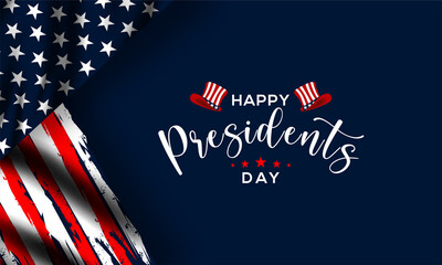 Happy President's Day Background Design. Banner, Poster, Greeting Card. Vector Illustration