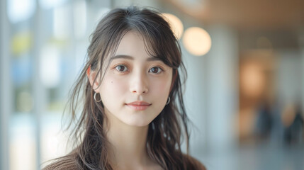 Fototapeta premium 笑顔の日本人女性