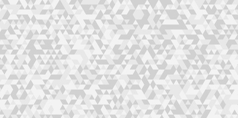 Triangle Vector Abstract Geometric Technology seamless pattern Background. White triangular mosaic backdrop design. Triangle polygonal square abstract banner background.