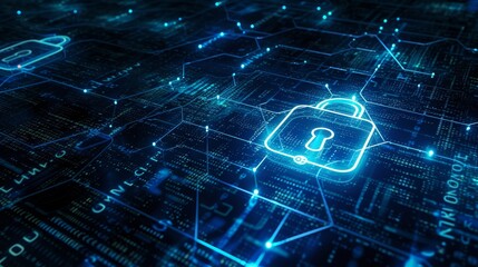 Strengthened Vigilance: Security Signs Interconnected Against the Lock Symbol