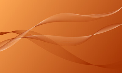 orange soft lines wave curve on gradient abstract background