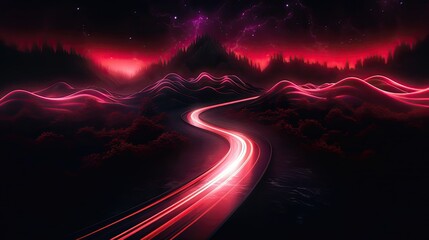 bright red lights on road background