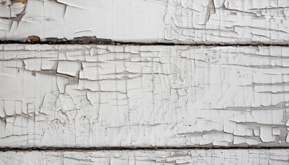 White paint has been applied to an antique wood board with a white background. a paint texture with cracks