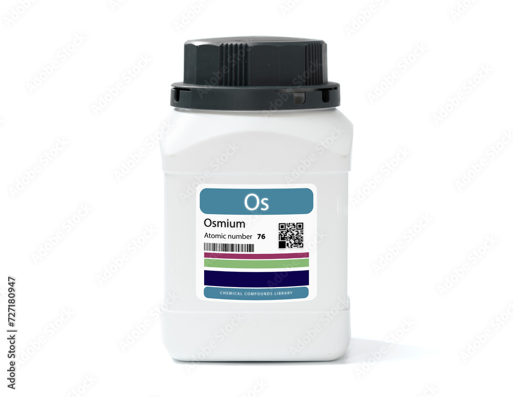 Poster osmium chemical element with the symbol os