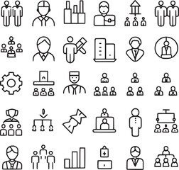 business and management icons. Vector Collections.