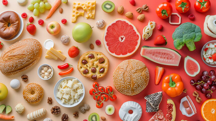 Mouthwatering Feast: A Delicious Collage of Food Products