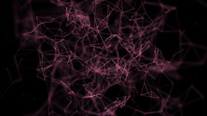 Abstract graphic design. Network connection background. 3d rendering.
