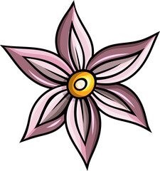 Flower cartoon funny illustration