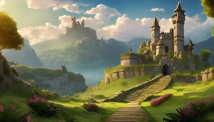 role playing game landscape with secret unknown places artwork