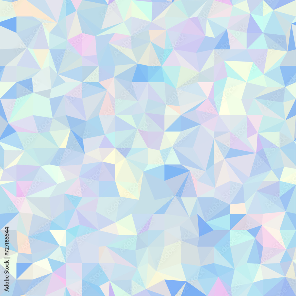 Fototapete Geometric abstract seamless pattern low poly style. Triangles polygonal hapes texture. Vector pattern.