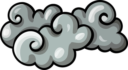 Clouds cartoon funny illustration