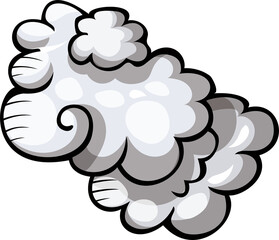 Clouds cartoon funny illustration