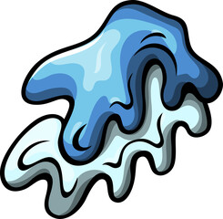 Water splash cartoon funny illustration