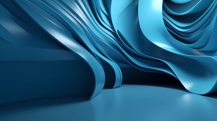 3d abstract blue with silky curve line background.Vector illustration.