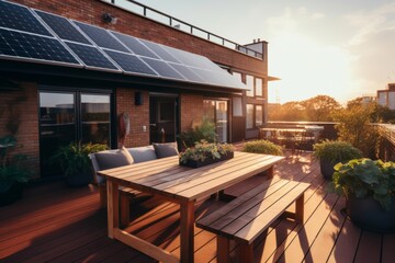 Solar panels installed on office buildings for clean and renewable energy solutions