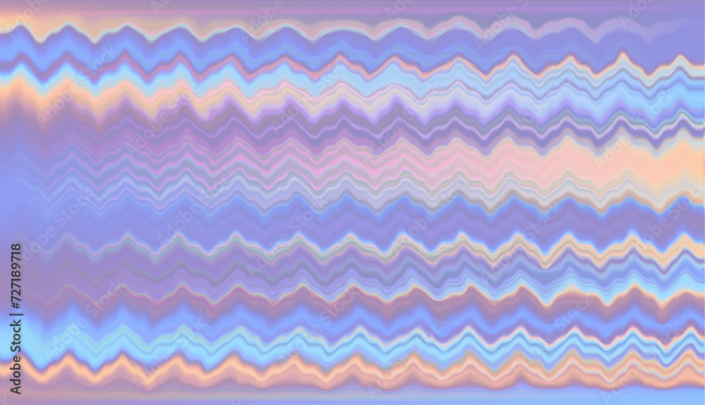 Poster Abstract defocused horizontal background with wavy horizontal smooth blurred lines. Vector eps