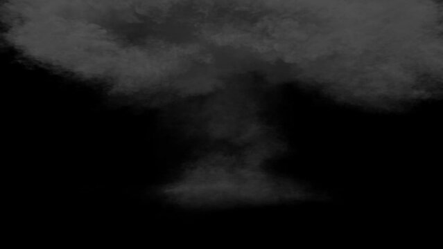 Explosion Fire Cloud Burst - Dark Black Background