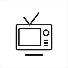 tv vector icon line template