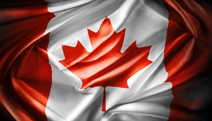 rippled silky canadian flag