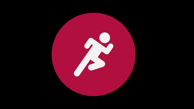 Pictograma de los Juegos Ol&iacute;mpicos de lado izquierdo con el deporte atletismo con alpha