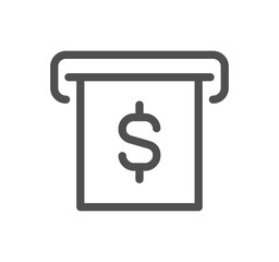 Currency related icon outline and linear vector.