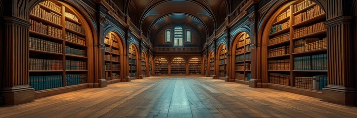 Fototapeta na wymiar An ancient library with books that symbolize different blockchains and cryptocurrencies