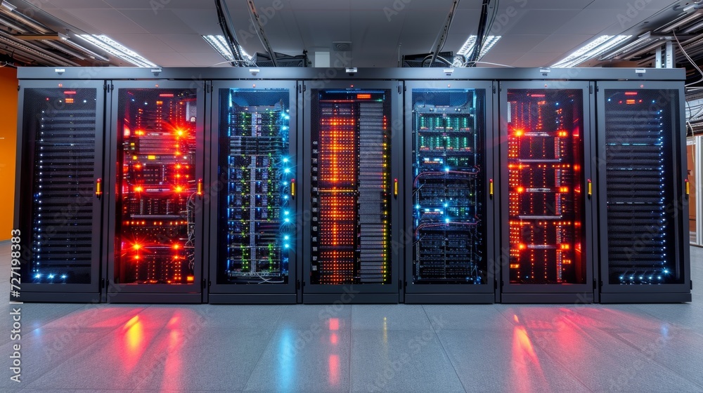 Aufkleber Data center render using artificial intelligence