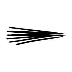 Scribble brush stroke element, abstract charcoal curly line illustration for background design 