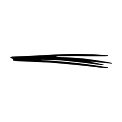 Scribble brush stroke element, abstract charcoal curly line illustration for background design 
