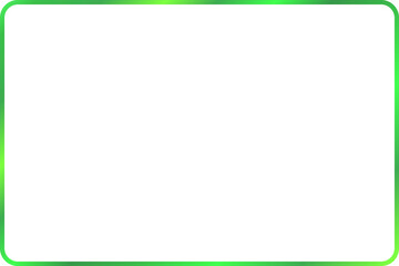 Elegant green rectangular frame png border on transparent background