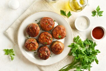 Minced pork and beef cutlets